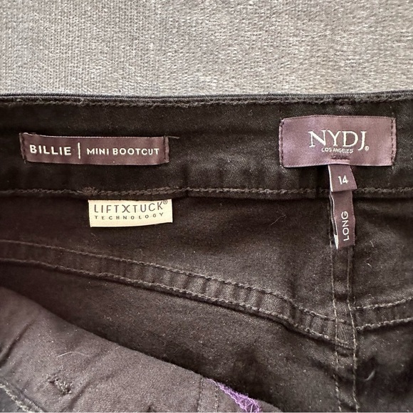 NWT NYDJ Billie Mini Bootcut Jeans In Sure Stretch® Denim With High Rise Black - Picture 11 of 16